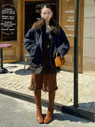 fur collar jacket