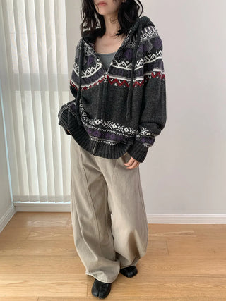 wool jacquard sweater