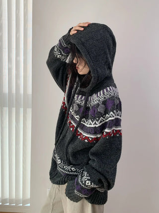 wool jacquard sweater