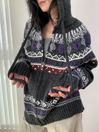 wool jacquard sweater