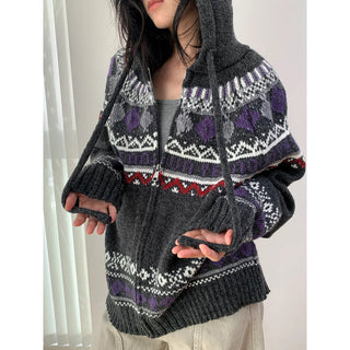 wool jacquard sweater