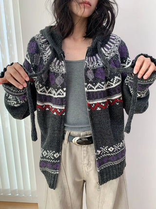 wool jacquard sweater