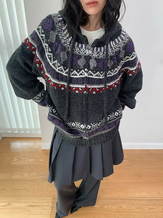 wool jacquard sweater