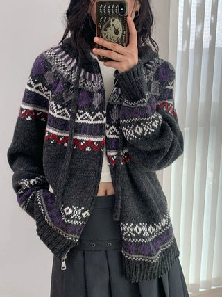 wool jacquard sweater