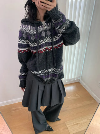 wool jacquard sweater