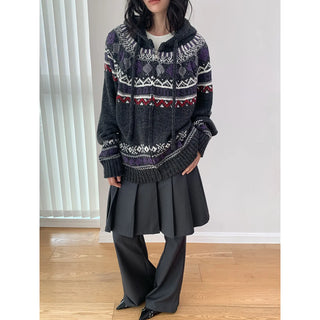 wool jacquard sweater