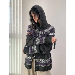 wool jacquard sweater