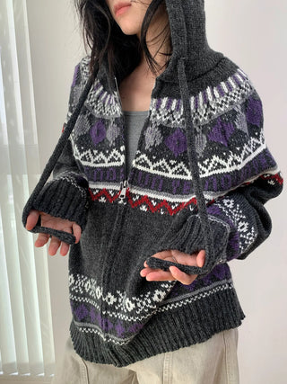 wool jacquard sweater