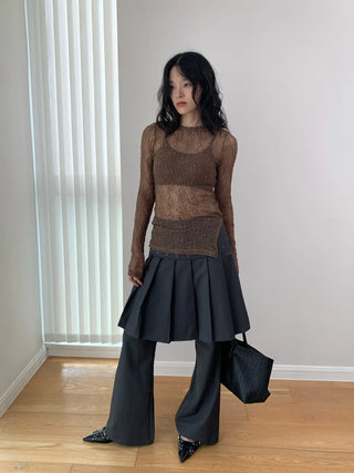 pleated casual pants