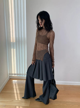 pleated casual pants