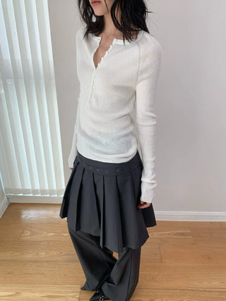 pleated casual pants