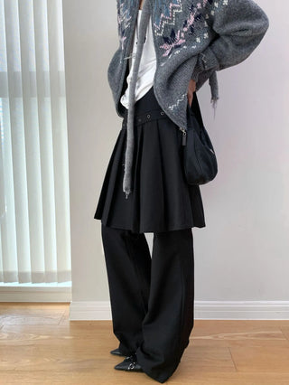 pleated casual pants