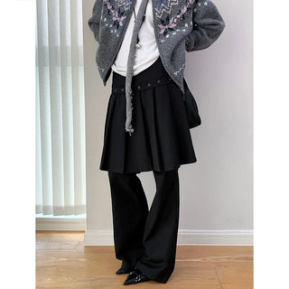 pleated casual pants