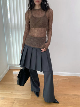 pleated casual pants