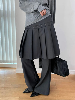 pleated casual pants