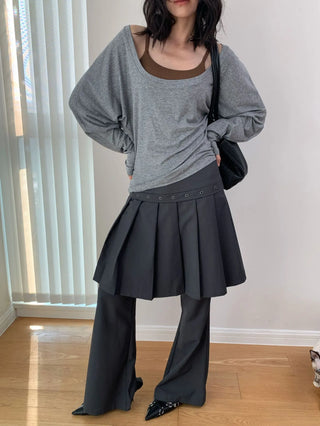 pleated casual pants