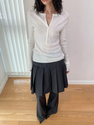 pleated casual pants