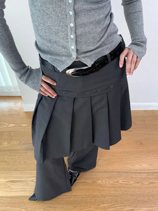 pleated casual pants