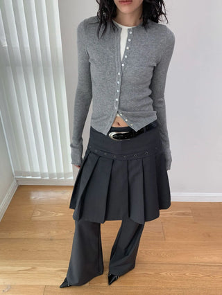 pleated casual pants