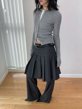 pleated casual pants