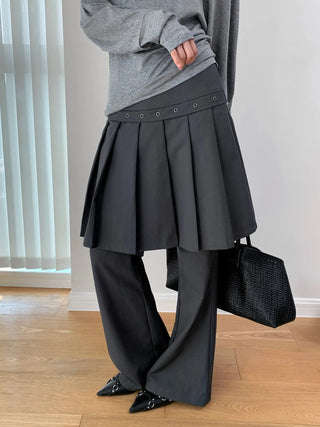 pleated casual pants