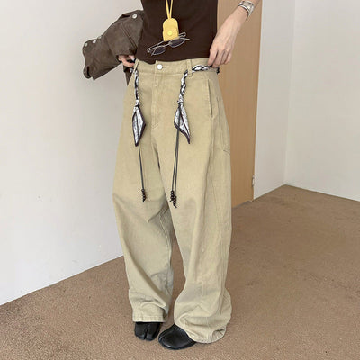 wash denim trousers