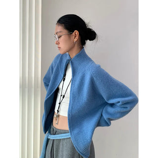 double zipper cardigan