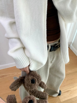 double zipper cardigan