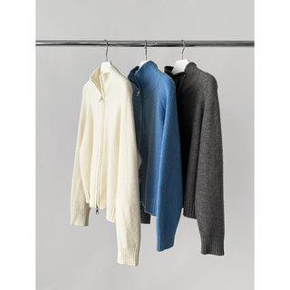 double zipper cardigan