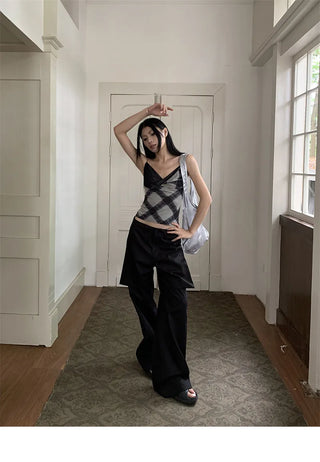 patch suit pants