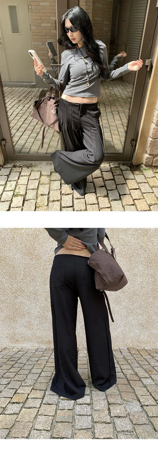 pleated suit pants