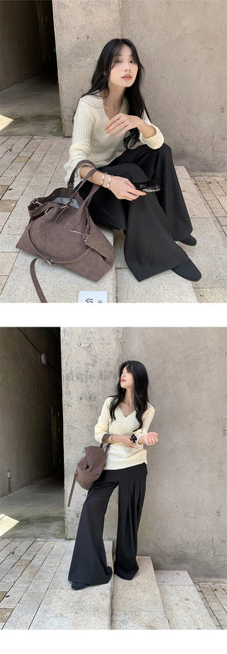 pleated suit pants