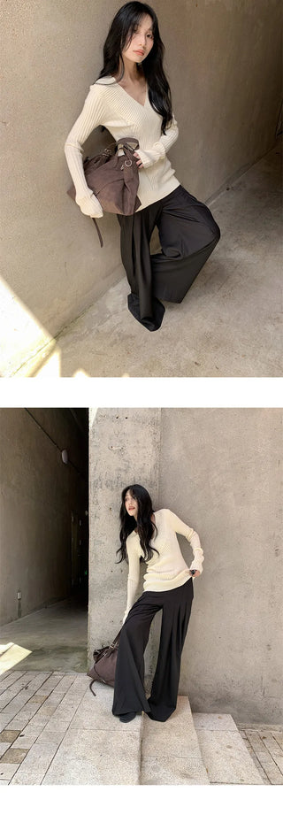 pleated suit pants