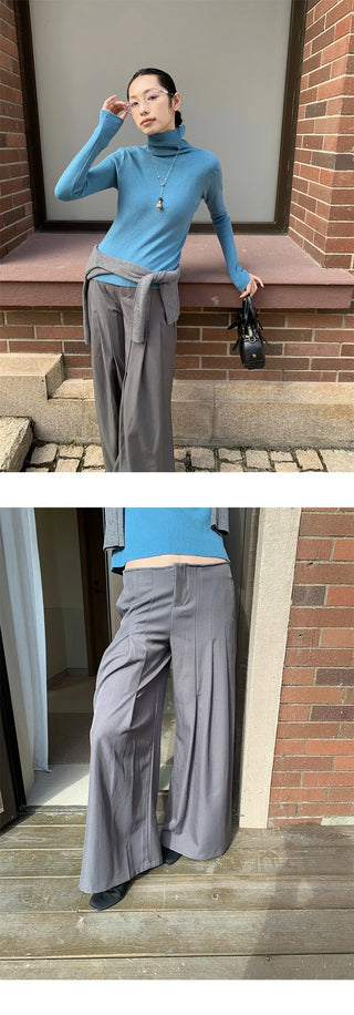 pleated suit pants