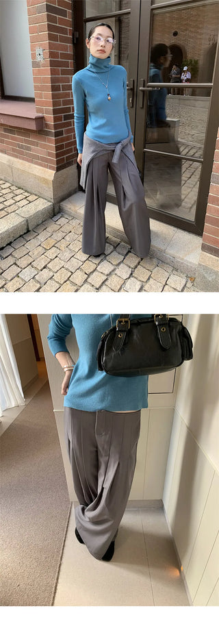 pleated suit pants