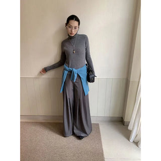 pleated suit pants