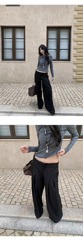 pleated suit pants