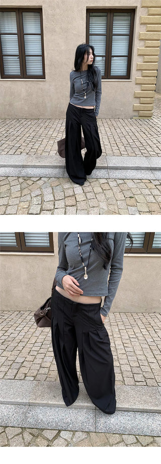 pleated suit pants
