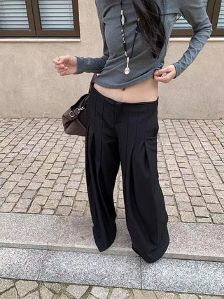 pleated suit pants
