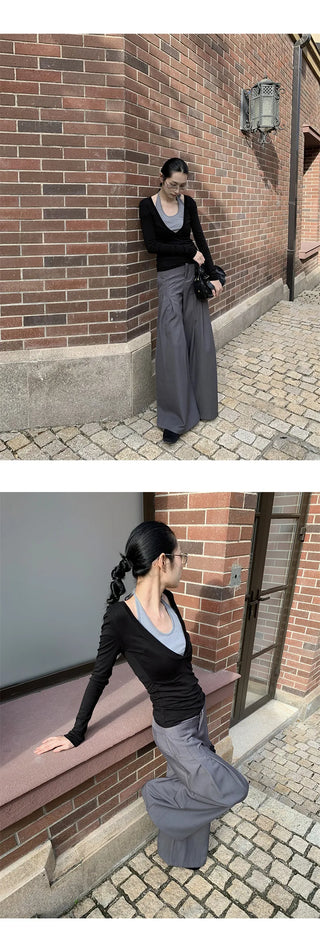 pleated suit pants