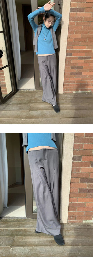 pleated suit pants