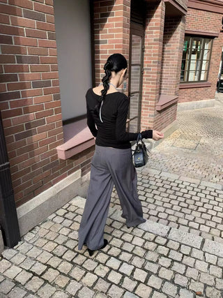pleated suit pants