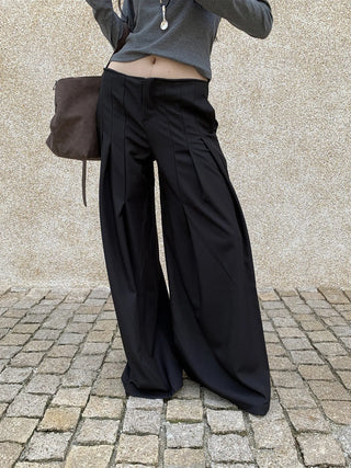 pleated suit pants