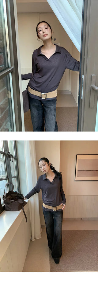 lapel commute tee