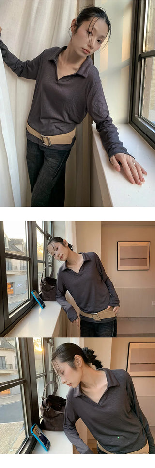 lapel commute tee