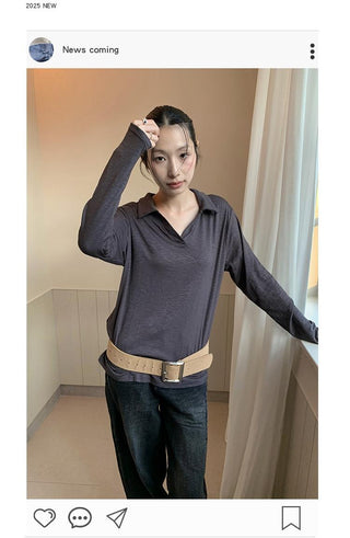 lapel commute tee
