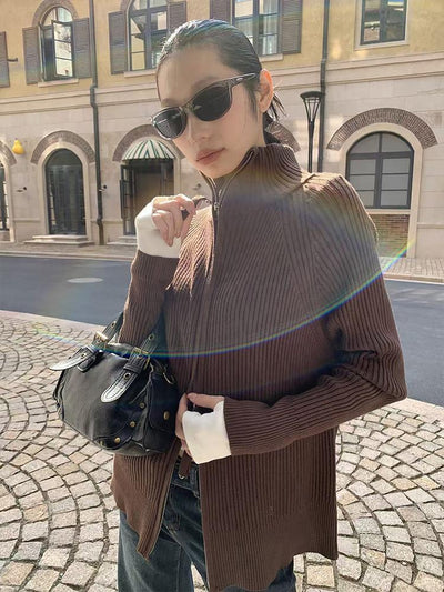 mock neck sweater