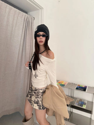 off-shoulder long sleeve