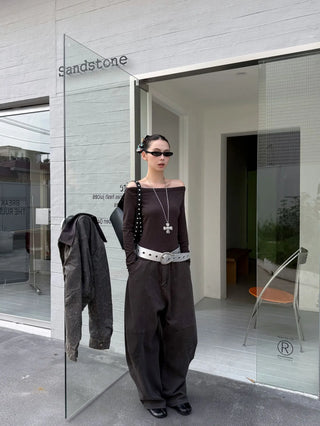 off-shoulder long sleeve