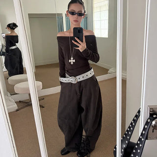 off-shoulder long sleeve